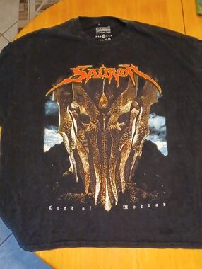 Sauron Lord of Mordor Graphic Black Men's Shirt Size Large